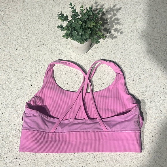 Lululemon Sz 14 Energy Longline Ribbed Bra *Medium Support in Dahlia Mauve Sz 14 - Picture 12 of 16